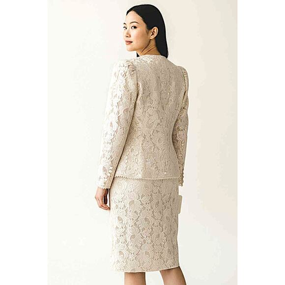 Vintage Scott McClintock NWT Ivory Lace Skirt Suit Set 2-Piece Size 6 Made USA - Picture 5 of 7